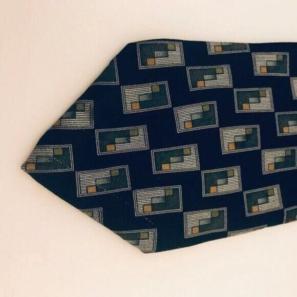 #1659 ZYLOS gray squares, necktie - Picture 5 of 5